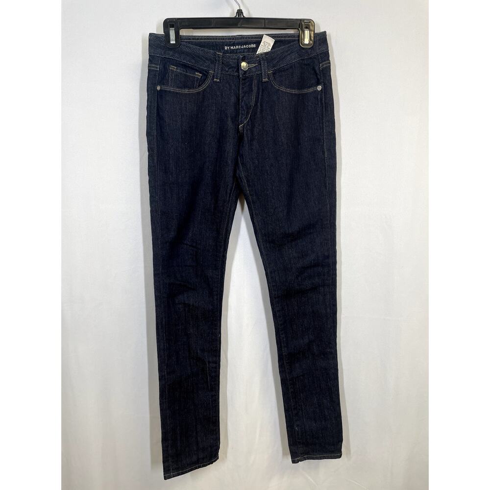 MARC BY MARC JACOBS Mid Rise Stretch Skinny Jeans Dark Rinse Blue Size 25